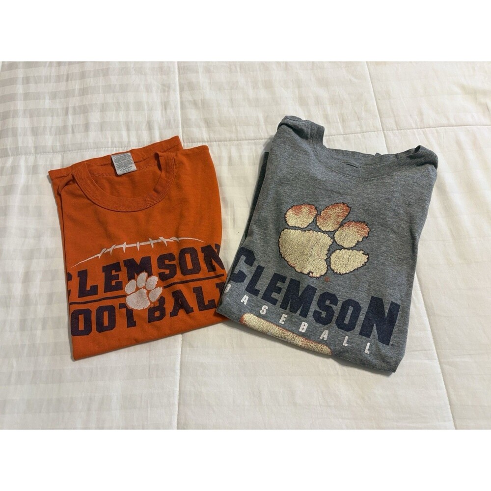 2 Clemson Tigers Tees T-Shirt Lot Small/Medium